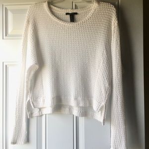 FOREVER 21 White Woven Sweater